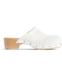 Balenciaga - Perforated Heeled Clogs - Lyst