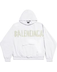Balenciaga - Tape Type Cotton Hoodie - Lyst