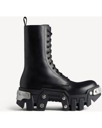 Balenciaga - Bulldozer Platform Lace-Up Boots - Lyst