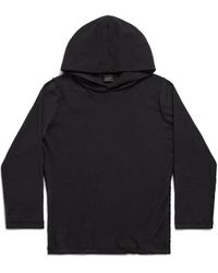 Balenciaga - Inside-out Long Sleeve Hooded T-shirt Fitted - Lyst