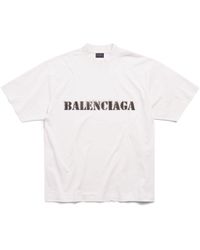 Balenciaga - Stencil Type T-shirt Medium Fit - Lyst