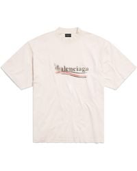 Balenciaga - Camiseta Political Stencil Medium Fit - Lyst