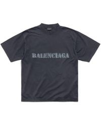 Balenciaga - Camiseta stencil type medium fit - Lyst