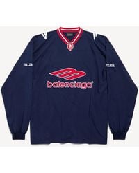Balenciaga - 3B Football Long Sleeve V-Neck T-Shirt - Lyst
