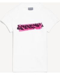 Balenciaga - Messy Spray Chopped Back T-Shirt - Lyst