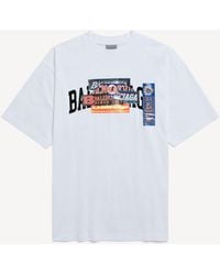 Balenciaga - Bumper Stickers Medium Fit T-Shirt - Lyst