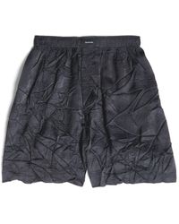 Balenciaga - Bb Monogram Jacquard Pyjama Shorts Black - Lyst