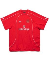 Balenciaga - Camiseta soccer oversize - Lyst