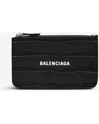 Balenciaga - Cash Long Coin And Card Holder Large Crocodile Embossed - Lyst