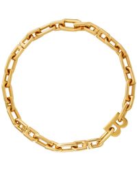 Balenciaga - B Chain Thin Necklace - Lyst