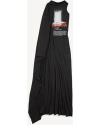 Balenciaga - The Door Long Draped Dress - Lyst