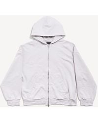 Balenciaga - Back Zip-Up Hoodie Regular Fit - Lyst