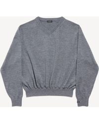 Balenciaga - V-Neck Sweater - Lyst