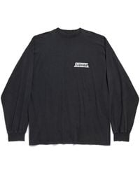 Balenciaga - Masking Tape Langarm-T-Shirt Große Passform - Lyst