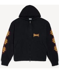 Balenciaga - Sacré Caur Oversized Zip-up Hoodie - Lyst
