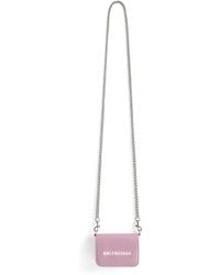 Balenciaga - Cash mini-brieftasche mit kette - Lyst