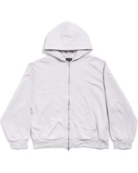 Balenciaga - Back Zip-Up Hoodie Regular Fit - Lyst
