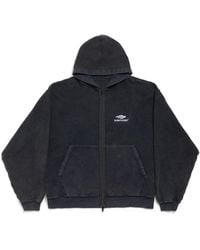 Balenciaga - 3B Sports Icon Inside-Out Hoodie Mit Reißverschluss - Lyst