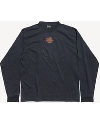 Balenciaga - Taped Back Long Sleeve Medium Fit T-Shirt - Lyst