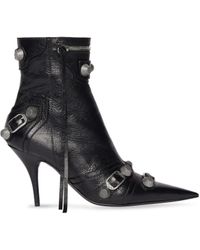 Balenciaga - Cagole Leather Ankle Boots - Lyst