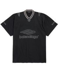 Balenciaga - 3B Football V-Neck T-Shirt Oversized - Lyst