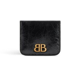 Balenciaga - Logo-plaque Leather Wallet - Lyst