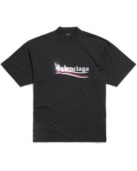 Balenciaga - Camiseta Political Stencil Medium Fit - Lyst