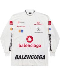 Balenciaga - Top League Long Sleeve T-shirt Oversized - Lyst