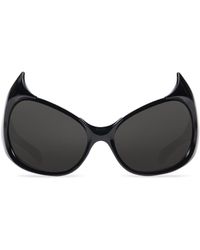 Balenciaga - Gotham Cat Sunglasses Black - Lyst