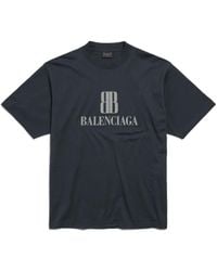 Balenciaga - Faded Nano Bb Medium Fit T-Shirt - Lyst