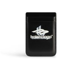 Balenciaga - Portacarte magnetico cash in vitello box - Lyst