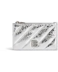 Balenciaga - Crush Long Coin And Card Holder Metallized Quilted - Lyst