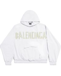 Balenciaga - Tape type ripped pocket hoodie large fit - Lyst
