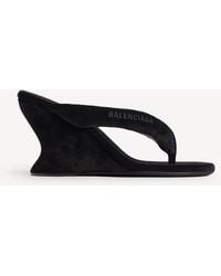 Balenciaga - Infradito Con Zeppa Gaeta - Lyst