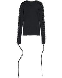 Balenciaga - Lace-up Long Sleeve T-shirt - Lyst