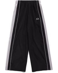 Balenciaga - Straight-Leg Logo-Embroidered Striped Recycled-Shell Track Pants - Lyst
