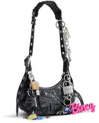 Balenciaga - Le Cagole Xs Shoulder Bag Used Effect With Charms - Lyst