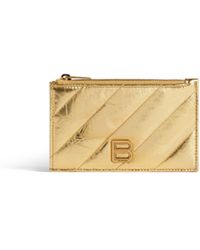 Balenciaga - Crush Long Coin And Card Holder Metallized Quilted - Lyst