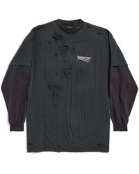 Balenciaga - Camiseta De Manga Larga Layered Political Campaign - Lyst