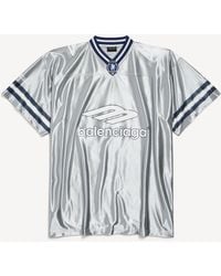 Balenciaga - 3B Football V-Neck T-Shirt Oversized - Lyst
