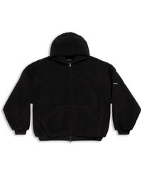 Balenciaga - Outerwear hoodie oversized mit reißverschluss - Lyst