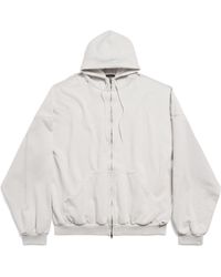 Balenciaga - Hoodie Con Cremallera Security Tape Large Fit - Lyst