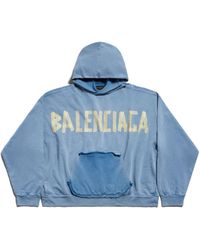 Balenciaga - Tape Type Ripped Pocket Hoodie Large Fit - Lyst