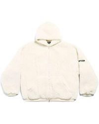 Balenciaga - Outerwear hoodie mit reißverschluss - Lyst