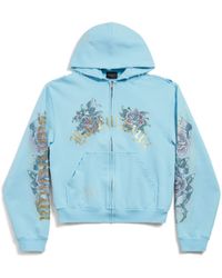 Balenciaga - Tacky Tattoo Zip-Up Hoodie Small Fit - Lyst