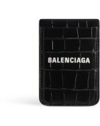 Balenciaga - Cash kartenetui mit magnetverschluss und krokodilprägung - Lyst