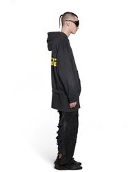 Balenciaga - Tape Type Ripped Pocket Zip-up Hoodie Large Fit - Lyst