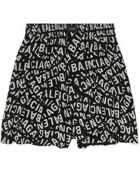Balenciaga - Logo strips pyjamashorts - Lyst
