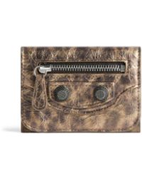 Balenciaga - Le Cagole Mini Wallet With Leopard Print - Lyst