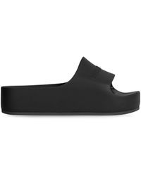 Balenciaga - Raffia Slide Sandals - Lyst